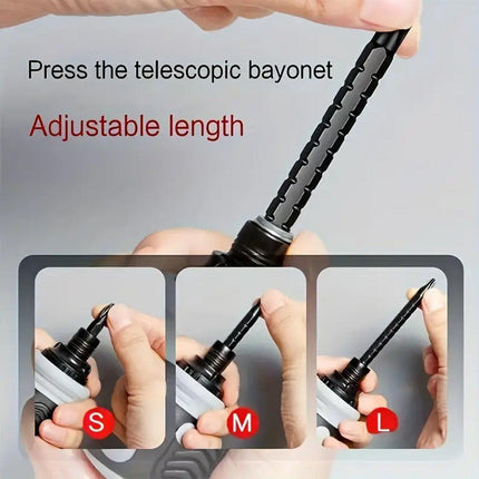 Ratchet Screwdriver Set with Sleeve Dual Head Screwdriver Expansion Cross Bits