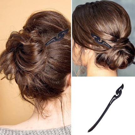Retro Wooden Carved Hair Sticks Women Hairpin Barrette Chopsticks Accessories - Aimall