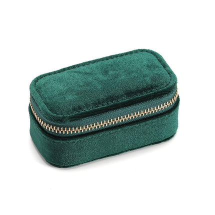 Velvet Mini Travel Jewelry Storage Box Portable Organizer Ring Earring Holder