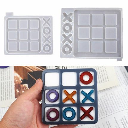 Silicone Mold Making Tic-Tac-Toe Game Jewelry Resin Casting Mould Craft DIY Tool - Aimall