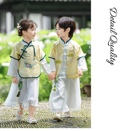 Hanfu Boys Chinese Style Costumes Spring Autumn Improved Ancient Attire