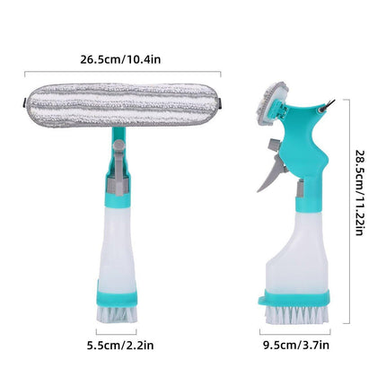 4in1 Window Cleaning Tool Multifunctional Home Wiper Glass Cleaner Scraper Kit