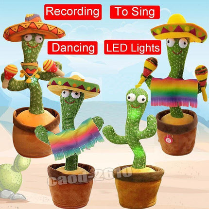 Talking Toy Dancing Cactus Doll Speak Talk Sound Record Repeat Kawaii Funny Toy - Aimall