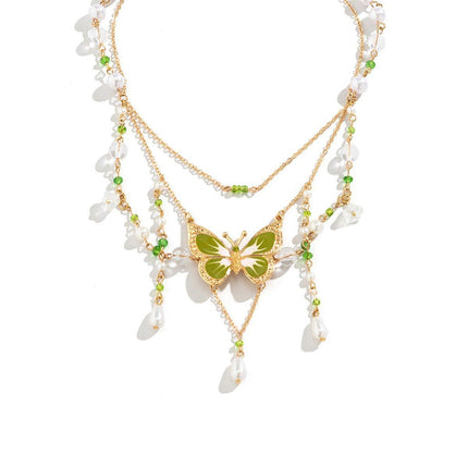 Butterfly Choker Necklace Women Summer Dopamine Fashion Jewelry Gift Set
