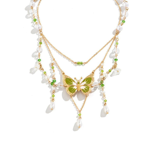 Butterfly Choker Necklace Women Summer Dopamine Fashion Jewelry Gift Set