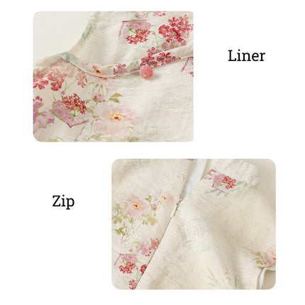 Floral Chinese Style Hanfu Cheongsam Dress for Girls Traditional National Outfit