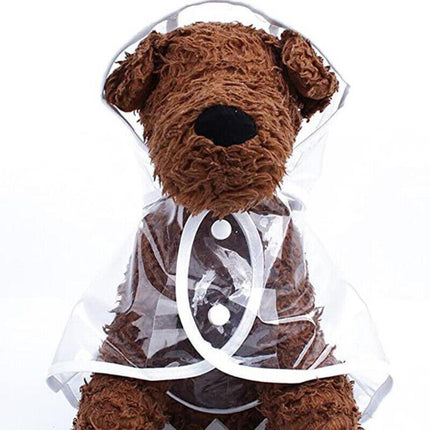 Puppy Waterproof Pet Dog Raincoat Jacket Clothes Vest Rain Coat Outdoor Hoodies Blue - Aimall