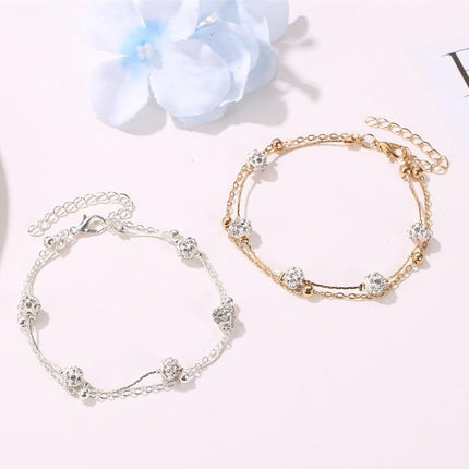 Women Double Layer Anklet Multi Layer Simple Fashion Jewellery Summer