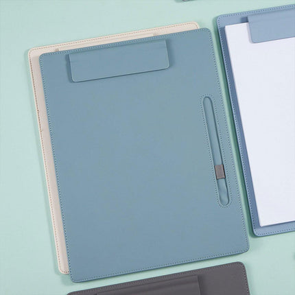 2pcs Leather Clipboard Conference File Holder Hotel Menu Pad Durable Board Clip