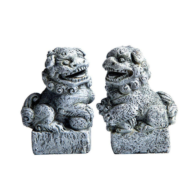 1Pair Elegant Resin Lion Statues Creative Home Decor Coffee Table Ornament Small