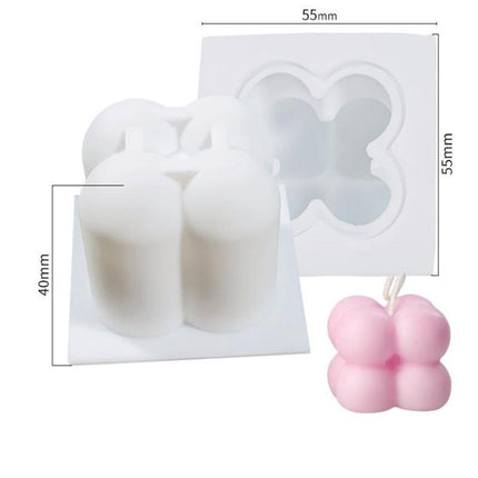 3D Silicone Candle Moulds DIY Soy Soap Aromatherapy Candles Wax Plaster Mold 15+ - Aimall