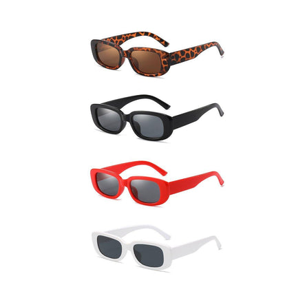 4pcs Retro Small Square Sunglasses Unisex Shades for Men Women UV Protection