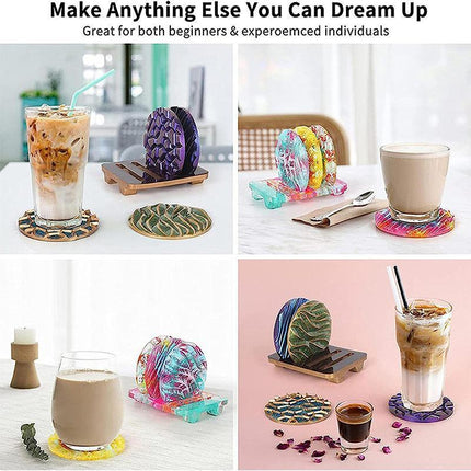 Coaster Cup Mat Mold Wave Diamond Pattern Silicone Mould for Epoxy Resin Casting - Aimall