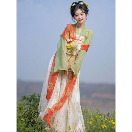 Chest Length Skirt Hanfu Female Summer Thin Daily Wear Traditional Chinese Dress