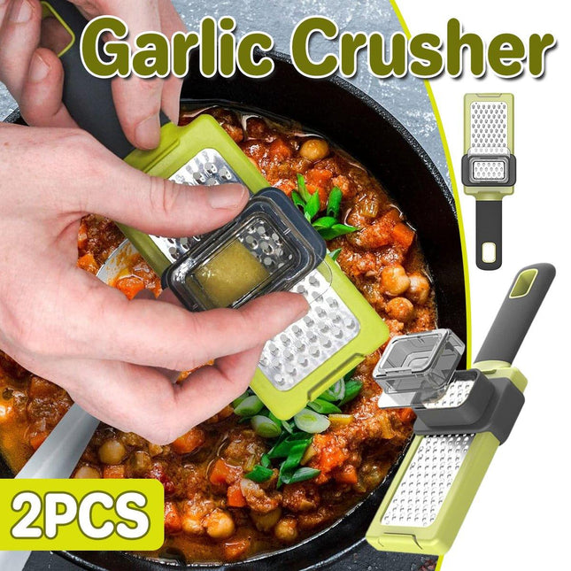 2pcs Manual Garlic Press Grinder Household Garlic Masher Pounder Kitchen Tools