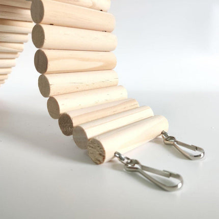 Wooden Hamster Toys Climbing Stairs Bridge Small Pet Soft Ladder Playground