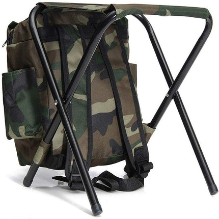 Outdoor Folding Chair Multi Functional Portable Camping Fishing Bag Stool Seat