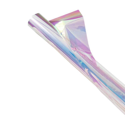 Iridescent Flower Bouquet Wrapping Paper 80CM*15M Cellophane Rainbow Film - Aimall