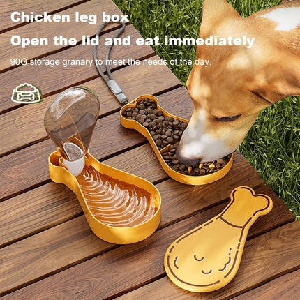 Portable Pet Water Bottle Outdoor Feeder Dual Purpose Drinking Travel Use