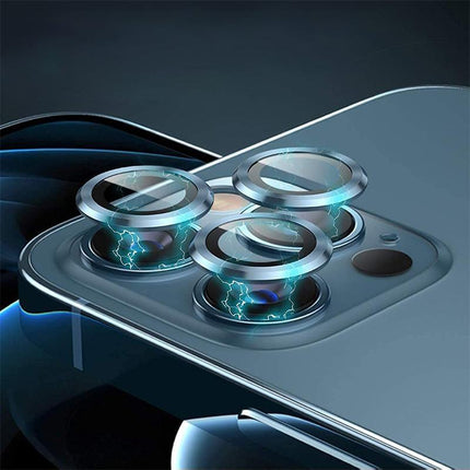 For iPhone 13/13 Mini Metal Camera Lens Glass Screen Protector - Aimall