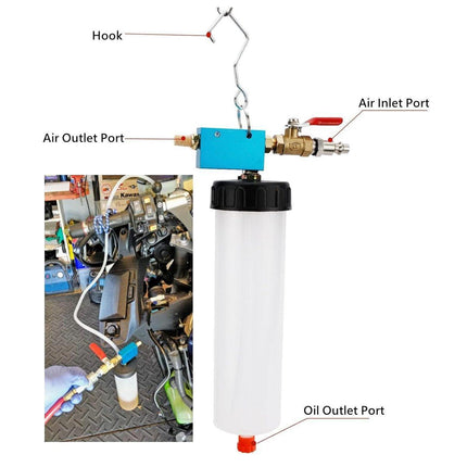 300cc Pneumatic Brake Fluid Replacement Tool Automotive Brake Fluid Changer Kit