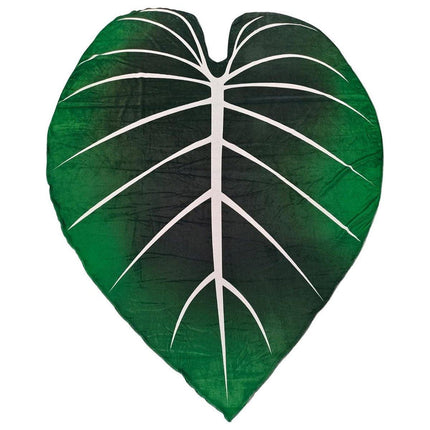Tropical Leaf Throw Blanket Soft Nap Air Conditioning Cover Single Bed