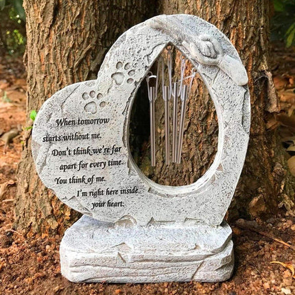 Wind Chime Pet Memorial Headstone Outdoor Garden Decoration for Remembrance