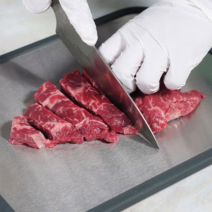 304 Stainless Steel Cutting Board Double-Sided Chopping Boards Kitchen Camping