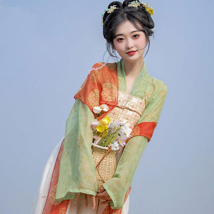 Chest Length Skirt Hanfu Female Summer Thin Daily Wear Traditional Chinese Dress