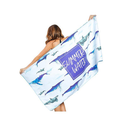 Sand Free XL Beach Towel + Bag Quick Dry Microfibre Compact Light Swimming - Aimall