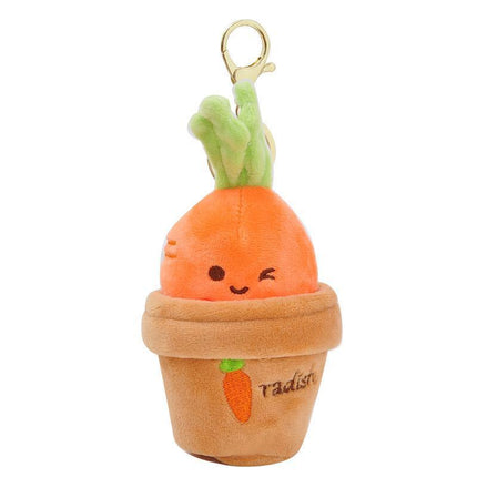 Lifelike Plants Potted Radish Stuffed Plush Toys Cartoon Plants kid keychain - Aimall