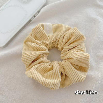 Corduroy Big Hair Scrunchies Ponytail Holder Hair Ties Rope Hair Accesorries - Aimall