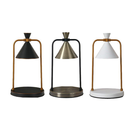 Retro Aromatherapy Table Lamp Dimmable Metal Scented Wax Lamp for Bedroom