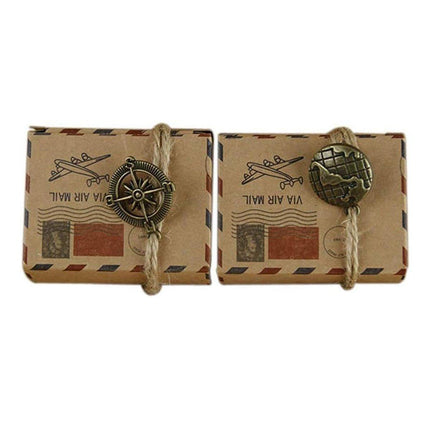 50PCS Vintage Kraft Paper Candy Boxes Wedding Creative Chocolate Packaging Box