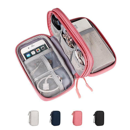 Electronic Accessories Cable Bag Organizer Travel Pouch Storage Cases Charger - Aimall