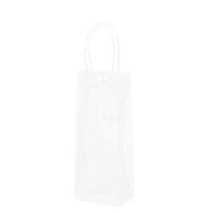 100x PVC Transparent Gift Tote Bag with Snap Button for Packaging - Aimall