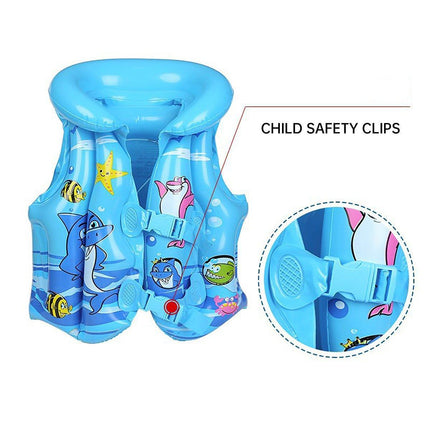 Inflatable Swim Vest with Buoyancy Support for Water Activities and Training Use