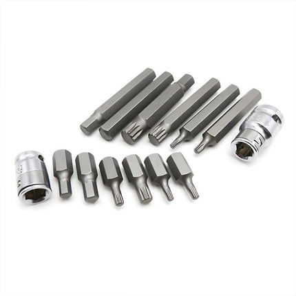 40pc Allen Hex Key Set Socket Bit 3/8 1/2 Drive Long Deep Torx Star Spline