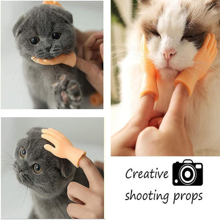 Mini Finger Hands Tiny Puppets Props Play Toy Kids Cat Pet Party Game Story Time - Aimall
