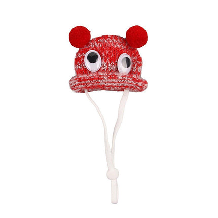 Adjustable Knitted Woolen Hat for Pet Dutch Pig Hamster Funny Decorative Hat