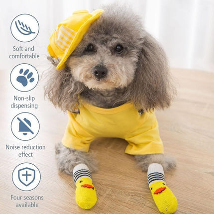 Dog Socks Non-Slip Grip Slip Anti-Skid - Puppy Cat Pet Shoes Slippers L Size - Aimall