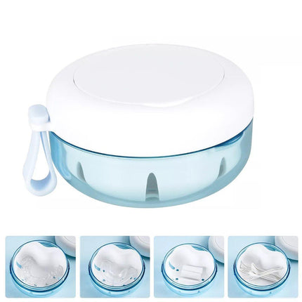 Denture Case Retainer Soaking Box Dental Braces Storage Organizer Travel Holder