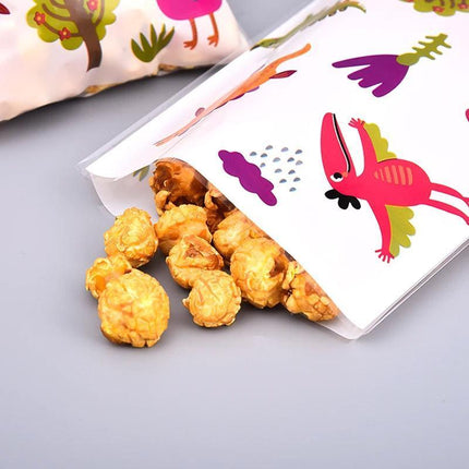 150pcs Dinosaur Candy Bags Flat Gift Pouches for Party Favors and Cute Packaging