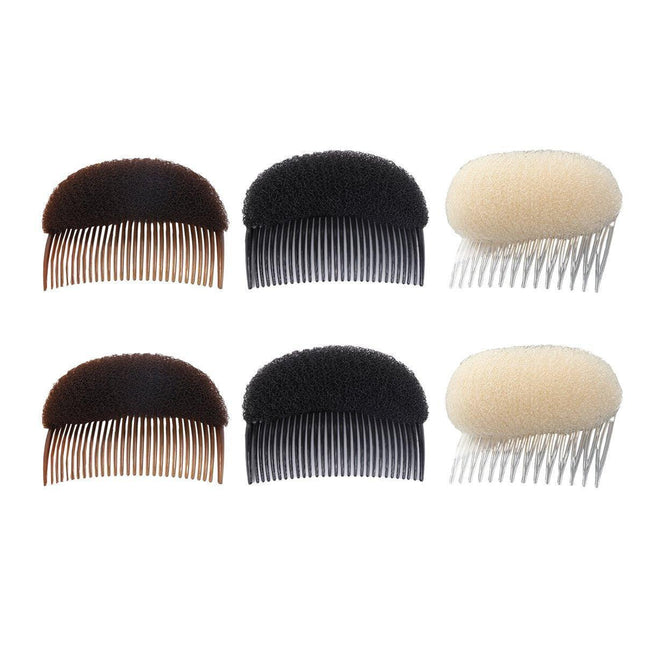 6PCS Combs Fluffy Hair Pad Heighten Hairpin Sponge Clips Forehead Heighten Women