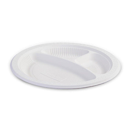 100pcs Corn Starch Degradable Dinner Plates Bone Dish Fruit Plate Simple Party