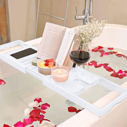 Expandable Anti-Slip Bathtub Storage Rack Adjustable Household Bath Shelf