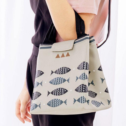 Portable Insulated Thermal Cooler Lunch Box Carry Tote Picnic Case Storage Bag 23.5x20x17cm - Aimall