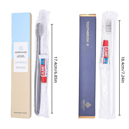 Star Hotel Toiletries Toothbrush and Toothpaste Set for Guesthouse Travel Use