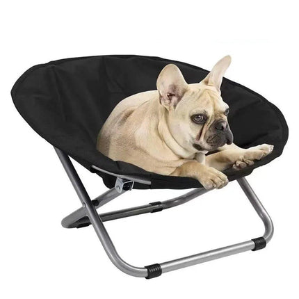 Folding Pet Bed Chair Portable Round Dog Bed Cat Bed Cushion for Pets Indoor Use