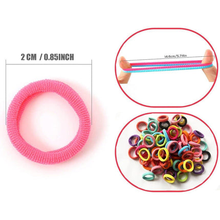 200Pcs Women Girls Hair Bands Ties Rope Rings Elastic Hairband Ponytail Holder